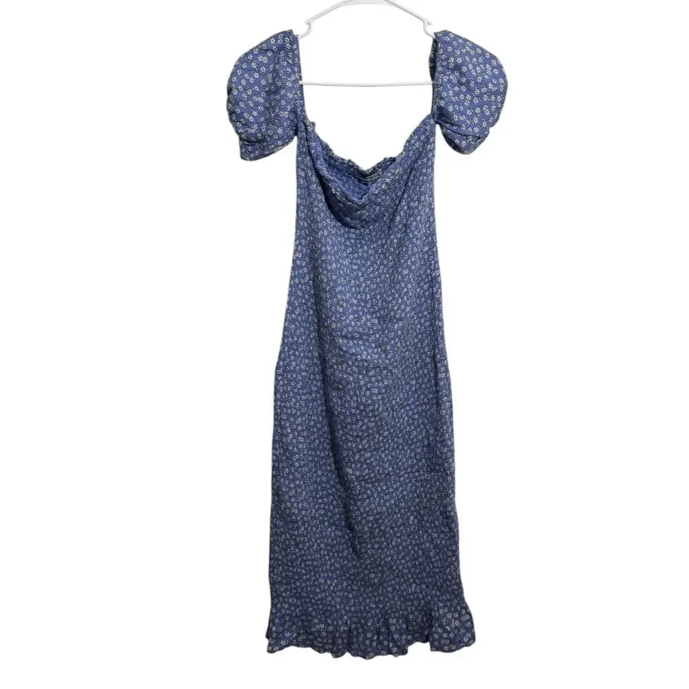 Abercrombie & Fitch Blue Floral Bodycon Dress
